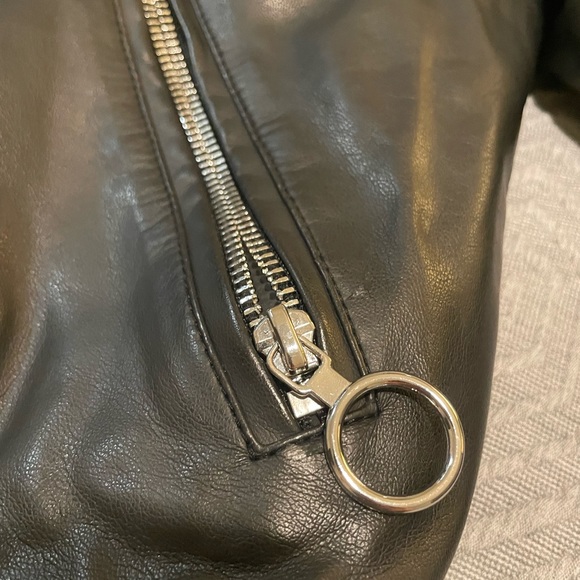 EXPRESS LEATHER JACKET - BLACK SIZE S - Picture 3 of 3